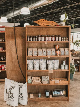 Locally made goods in a market