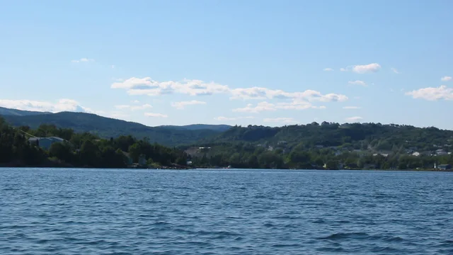 Clarenville waterfront seen from the sea