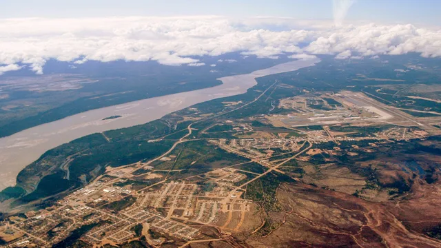 View over Happy Valley-Goose Bay in Labrador