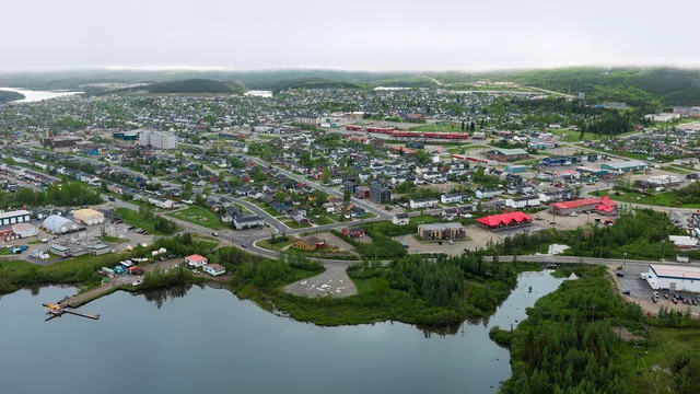 Aerial view of Labrador City