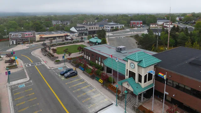 Aerial view of downtown Mount Pearl