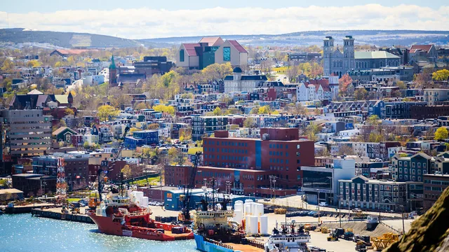 St. John's harbour and hillside homes